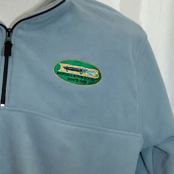 Randall Made Knives Patch Fleece Pullover Jacket Blue 3/4 Zip - Picture 2 of 5